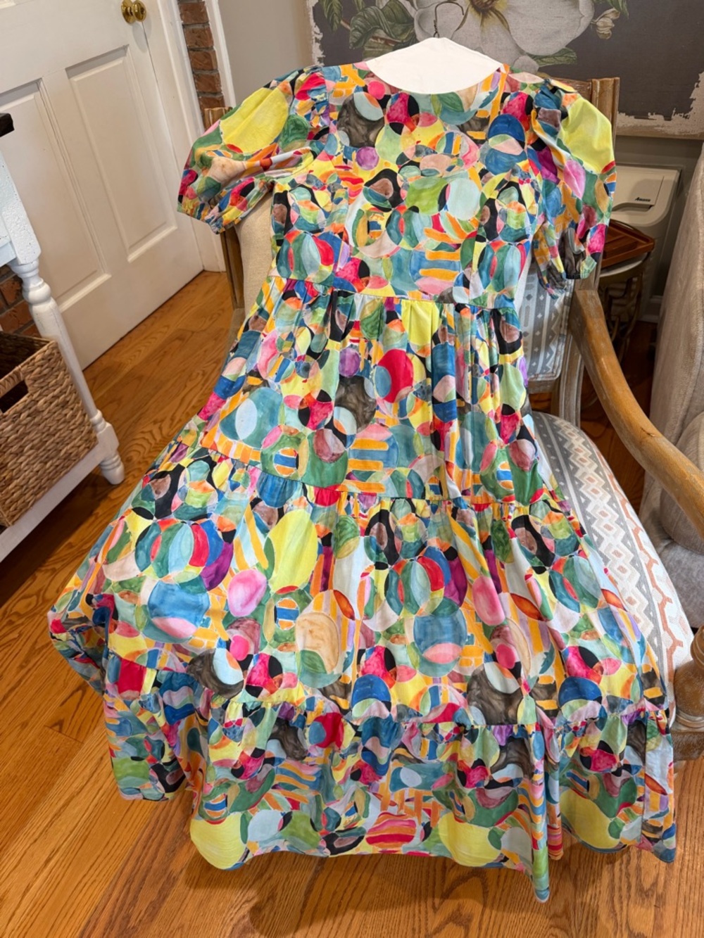 TCEC Multicolor Circle-Print Tiered Maxi Dress - Picture 2 of 9